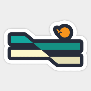 Abstract beach sunset Sticker